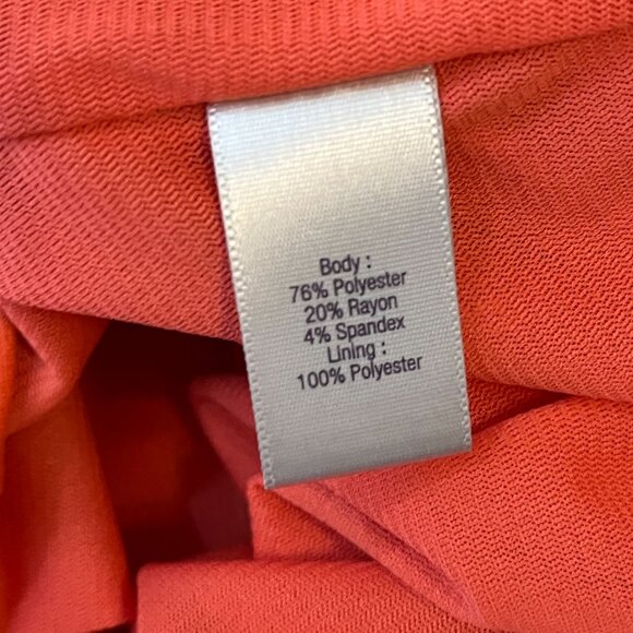 Jennifer Lopez Orange Sleeveless Sheath Mini Dress XS Cutout Back Work Chic - Picture 10 of 10